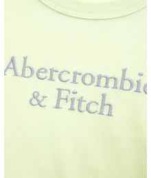 Abercrombie Light Green Aber & Fitch Side Ruched Logo Tee